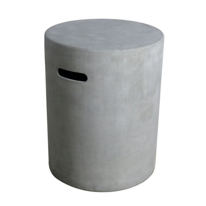 Elementi 16" Round Light Gray Concrete Liquid Propane Tank Cover ONB01-102
