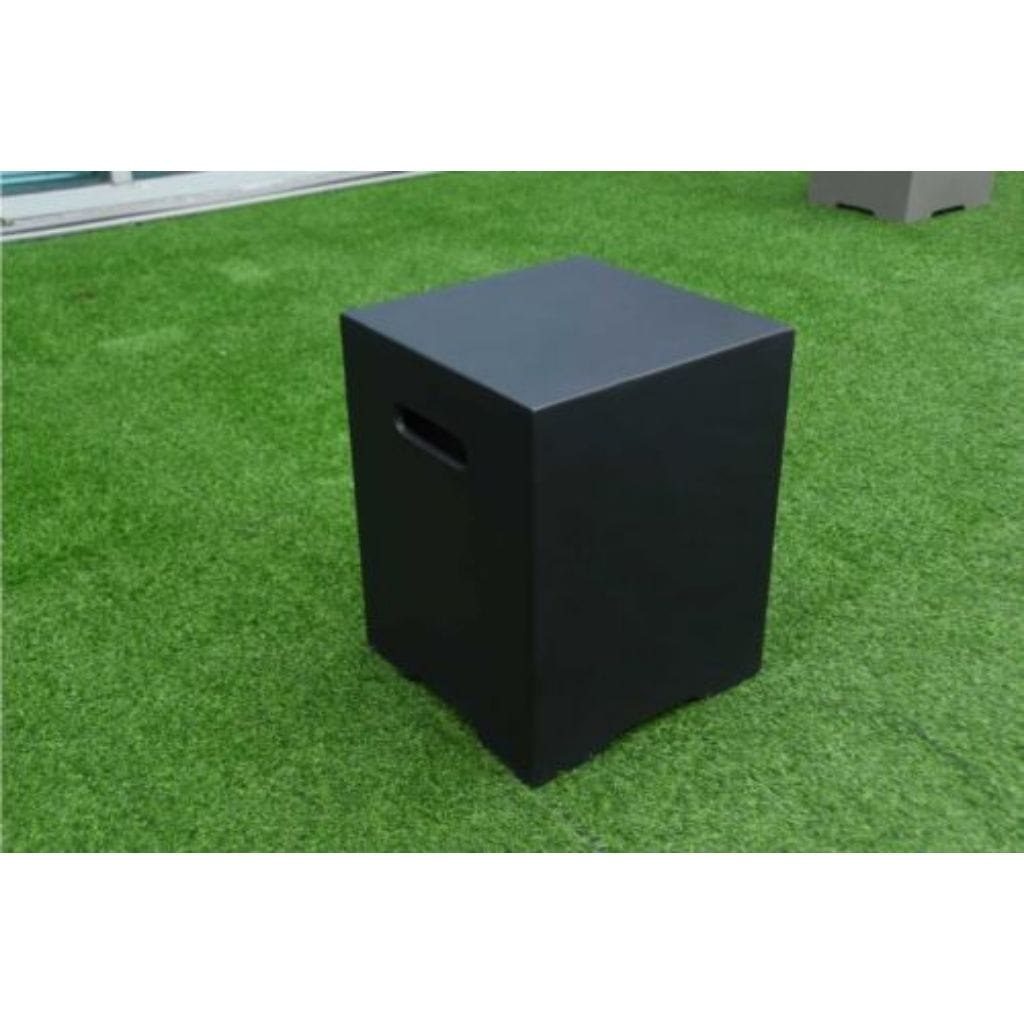 Elementi 16" Square Dark Gray Liquid Propane Concrete Tank Cover ONB01-109