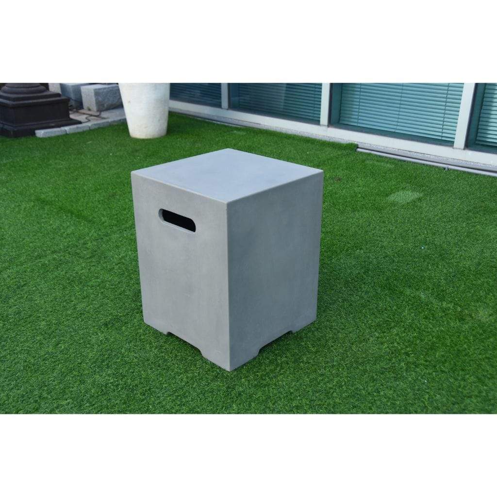 Elementi 16" Square Light Gray Liquid Propane Concrete Tank Cover ONB01-109