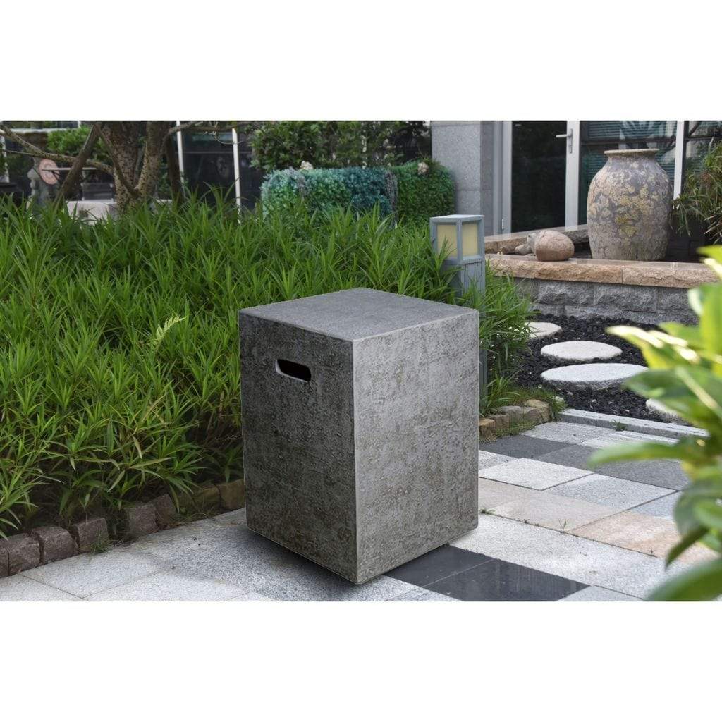 Elementi 16" Square Light Gray Propane Concrete Tank Cover ONB016