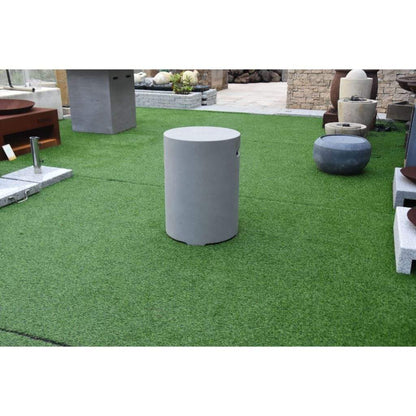 Elementi 18" Round Light Gray Concrete Liquid Propane Tank Cover ONB01-207