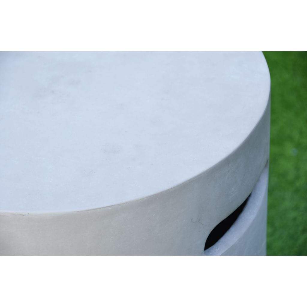 Elementi 18" Round Light Gray Concrete Liquid Propane Tank Cover ONB01-207
