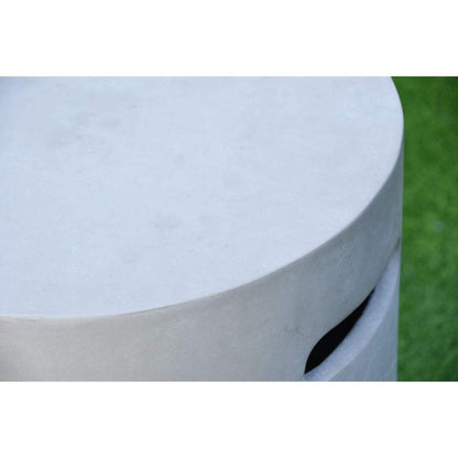 Elementi 18" Round Light Gray Concrete Liquid Propane Tank Cover ONB01-207