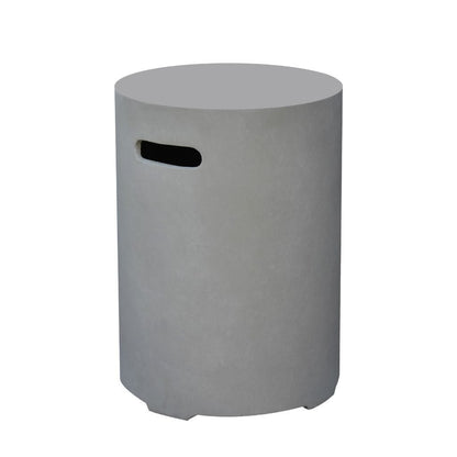 Elementi 18" Round Light Gray Concrete Liquid Propane Tank Cover ONB01-207