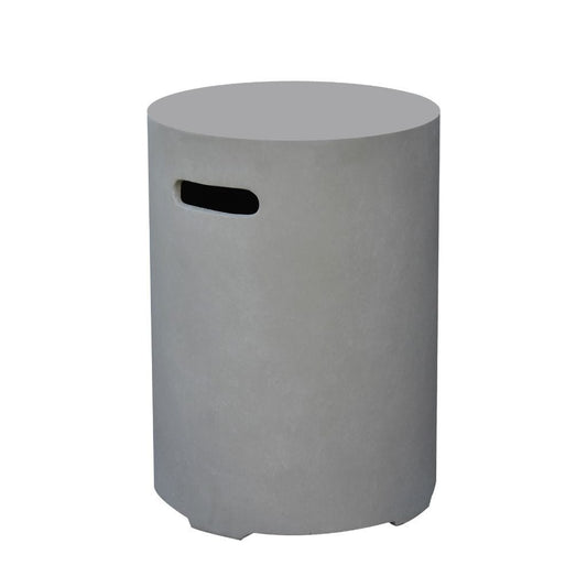 Elementi 18" Round Light Gray Concrete Liquid Propane Tank Cover ONB01-207