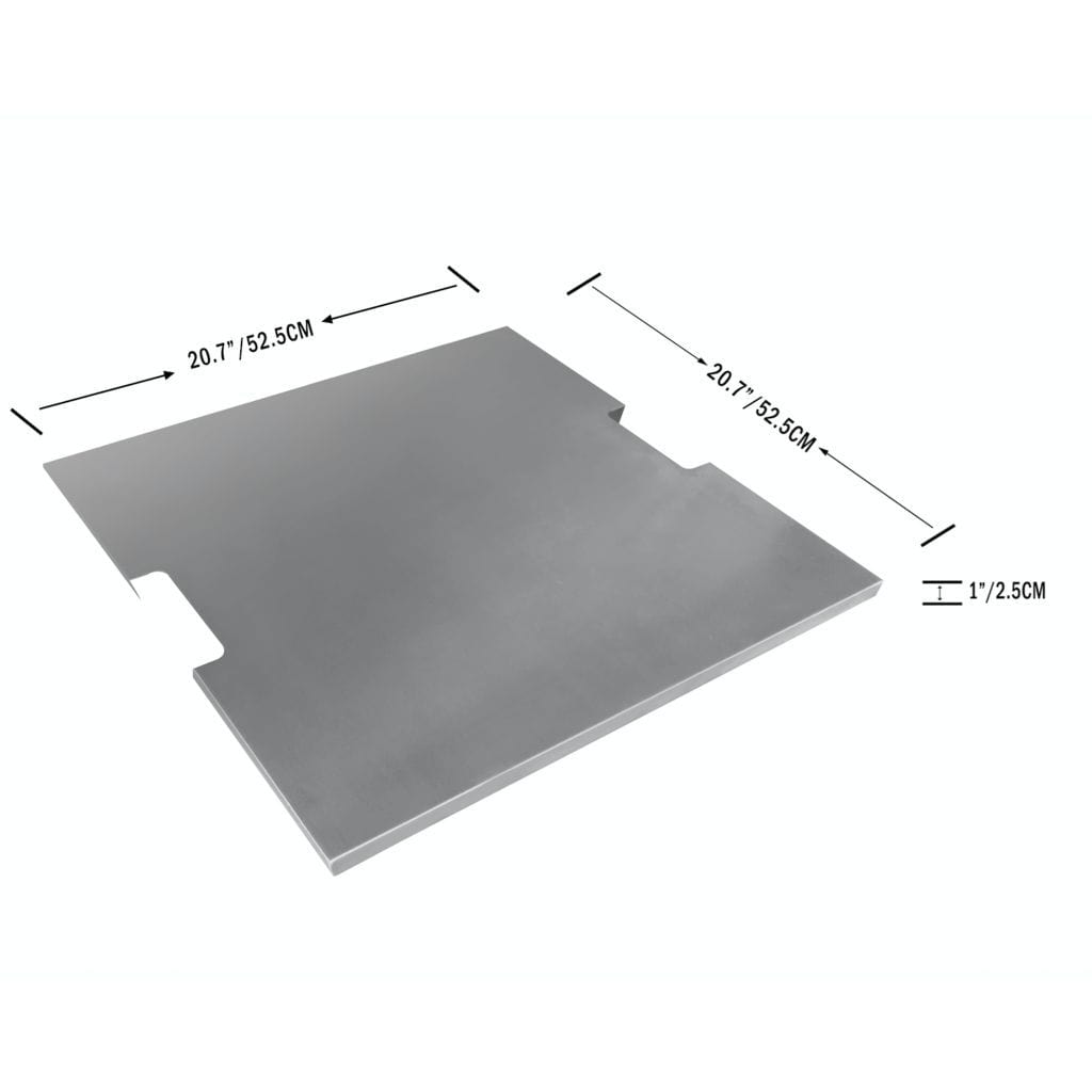 Elementi 21" Square Stainless Steel Lid for for Montreal and Rova Bar Table
