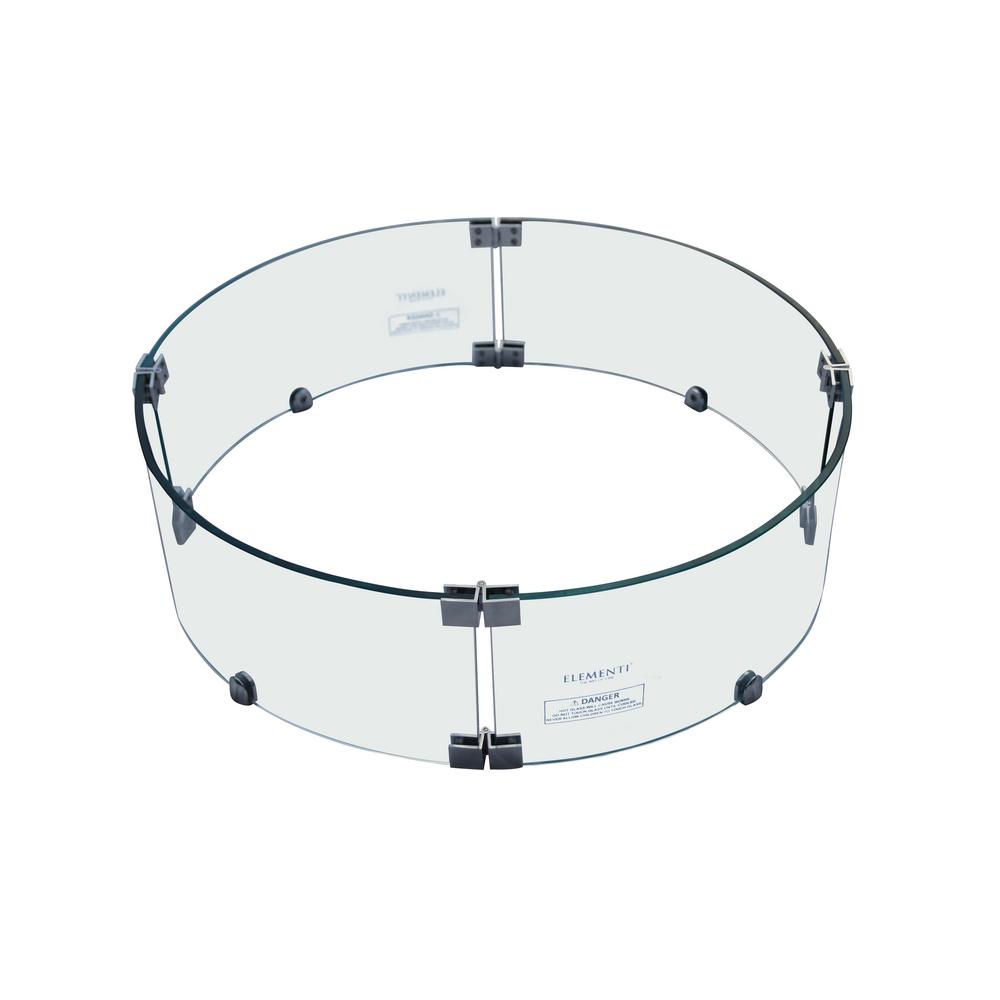 Elementi 24" Round Glass Wind Shields for Boulder Fire Table