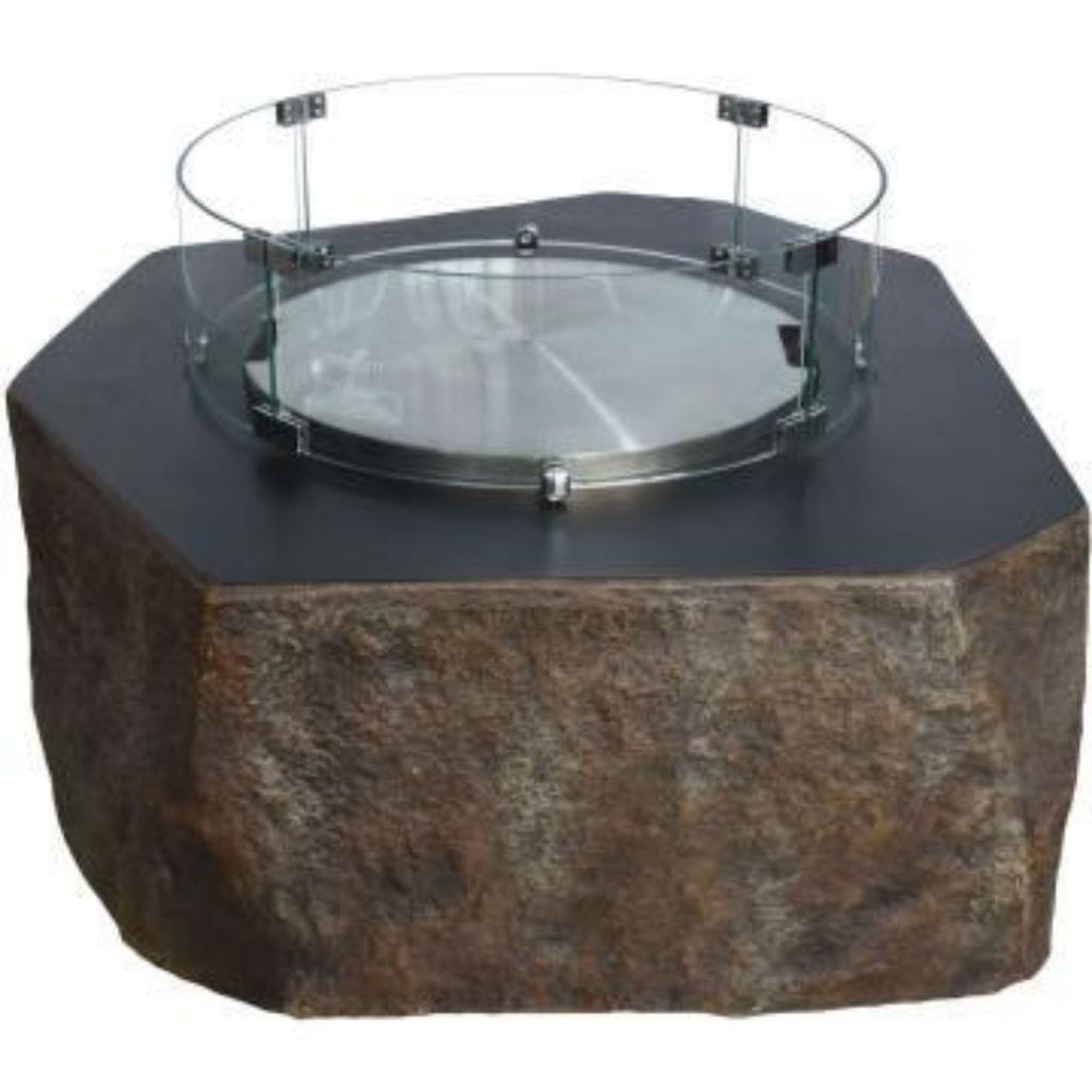 Elementi 24" Round Glass Wind Shield for Metropolis & Columbia & Boulder & Manchester Fire Table