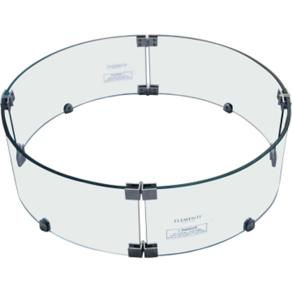 Elementi 24" Round Glass Wind Shield for Metropolis & Columbia & Boulder & Manchester Fire Table
