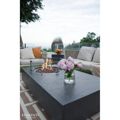 Elementi 56" Dark Gray Metropolis Concrete Gas Firepit Dining Table