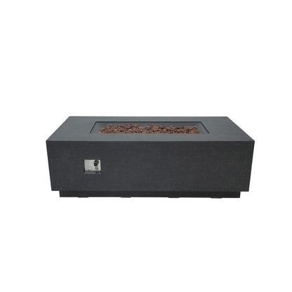 Elementi Andes 32" Rectangle Dark Grey Concrete Propane Fire Table
