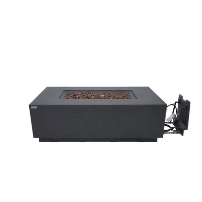 Elementi Andes 32" Rectangle Dark Grey Concrete Propane Fire Table