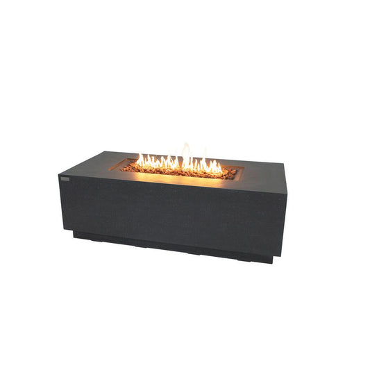 Elementi Andes 66" Rectangle Dark Grey Concrete Propane Fire Table