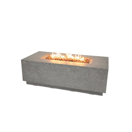 Elementi Andes 66" Rectangle Light Grey Concrete Propane Fire Table