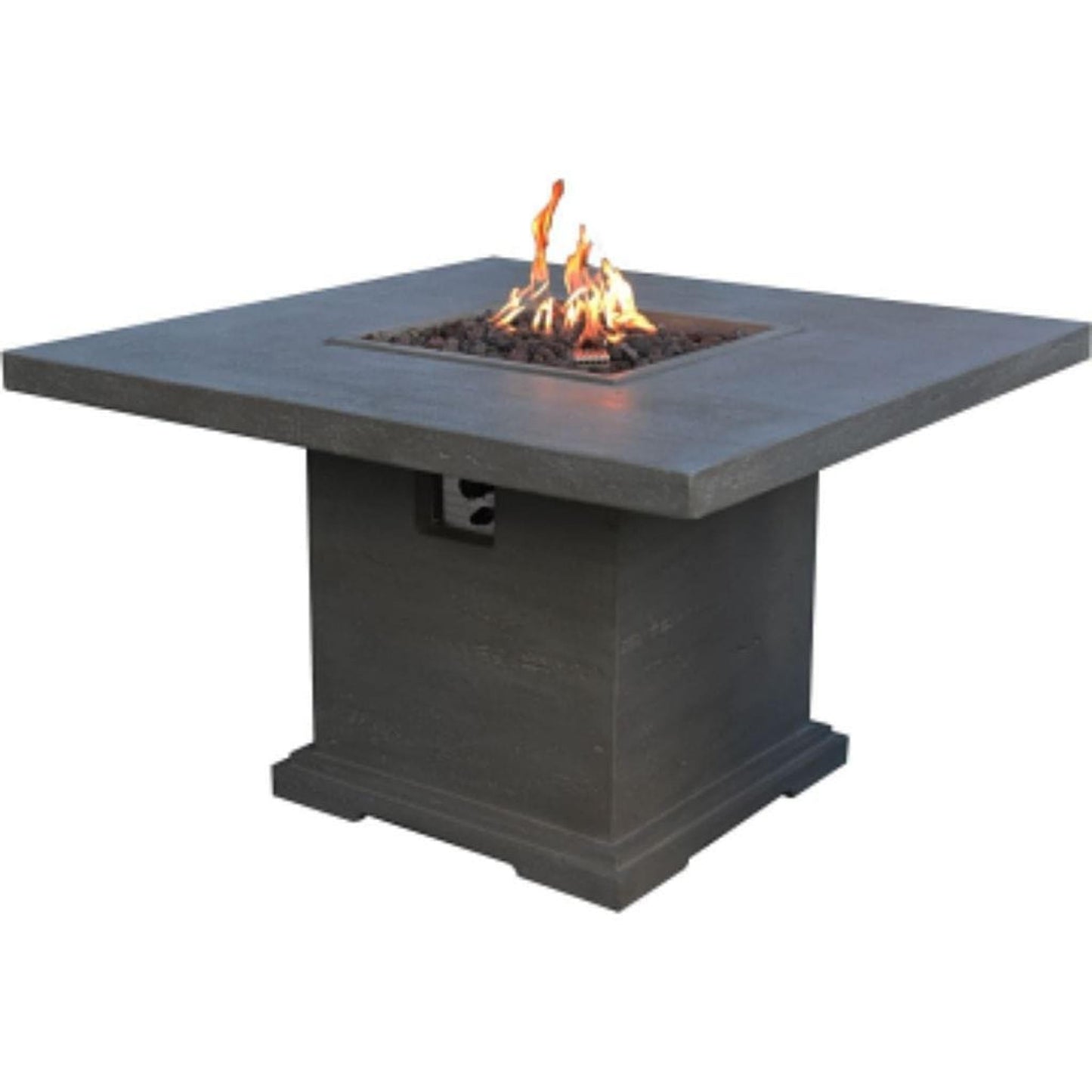 Elementi Birmingham 48" Square Dark Gray Concrete Dining Propane Fire Table