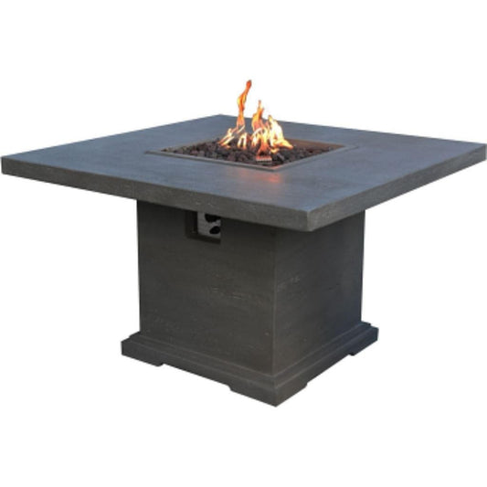 Elementi Birmingham 48" Square Dark Gray Concrete Dining Propane Fire Table