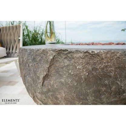 Elementi Boulder 35" Round Concrete Liquid Propane Fire Table