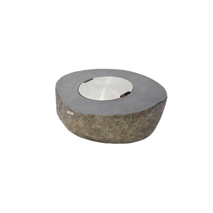 Elementi Boulder 35" Round Concrete Liquid Propane Fire Table