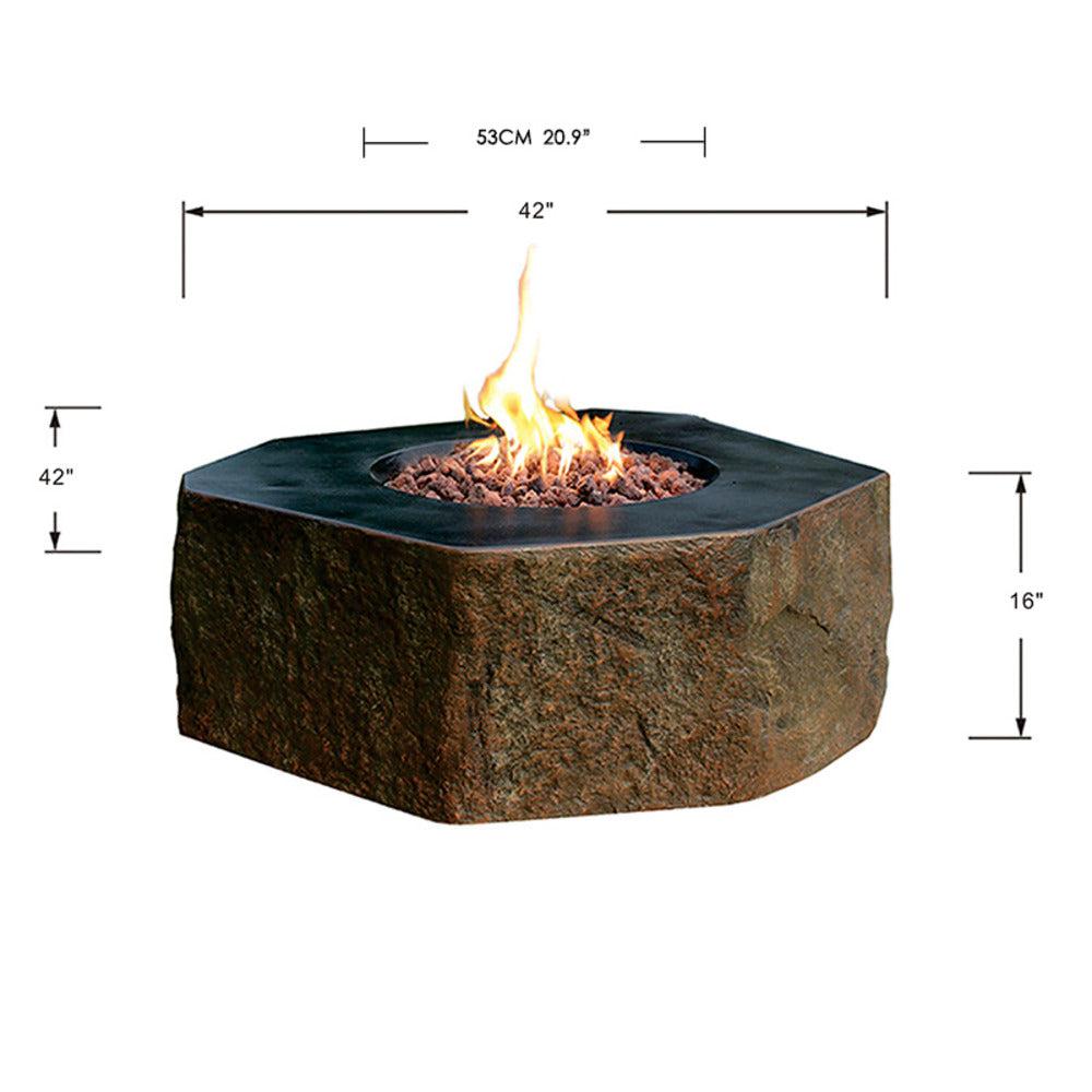 Elementi Columbia 42" Concrete Liquid Propane Fire Table