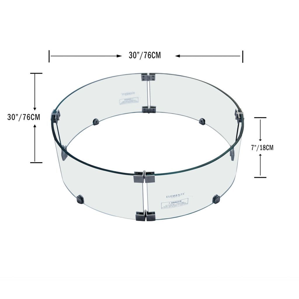 Elementi Fire 24" Table Windscreen