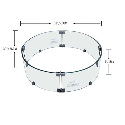 Elementi Fire 24" Table Windscreen