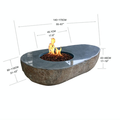 Elementi Fire 31" Easton Granite Boulder