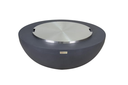 Elementi Fire 42" Dark Gray Contemporary Lunar Bowl Gas Fire Table