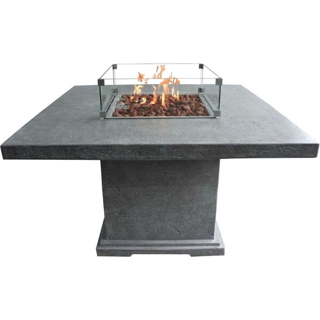 Elementi Fire 48" Light Gray Birmingham Dining Propane Fire Table