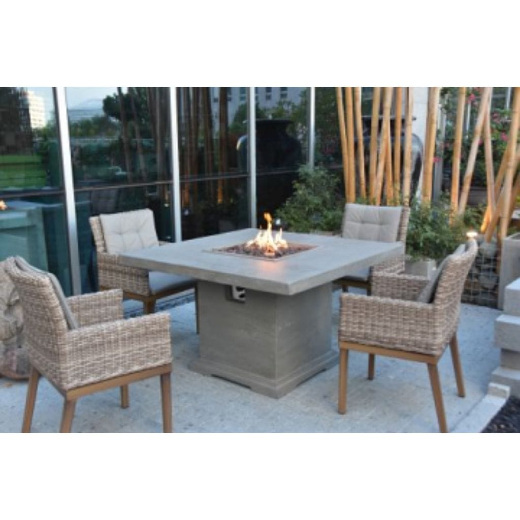 Elementi Fire 48" Light Gray Birmingham Dining Propane Fire Table