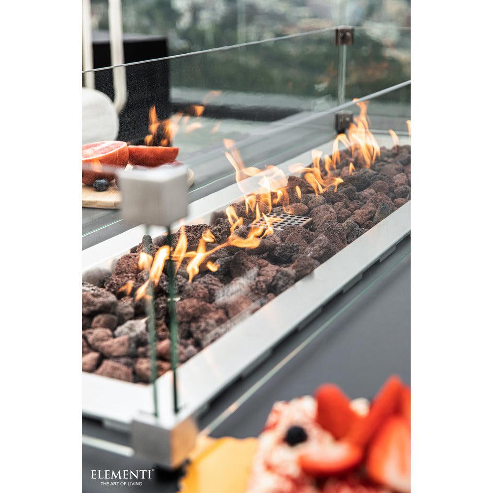 Elementi Granville 27" Rectangle Dark Gray Concrete Liquid Propane Fire Table
