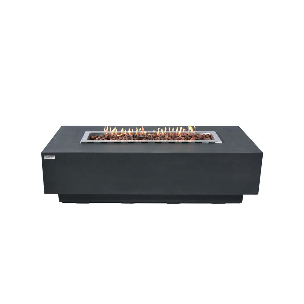 Elementi Granville 27" Rectangle Dark Gray Concrete Liquid Propane Fire Table