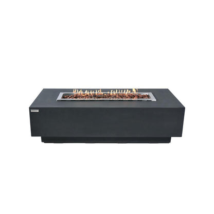 Elementi Granville 27" Rectangle Dark Gray Concrete Liquid Propane Fire Table