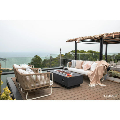 Elementi Granville 27" Rectangle Dark Gray Concrete Liquid Propane Fire Table