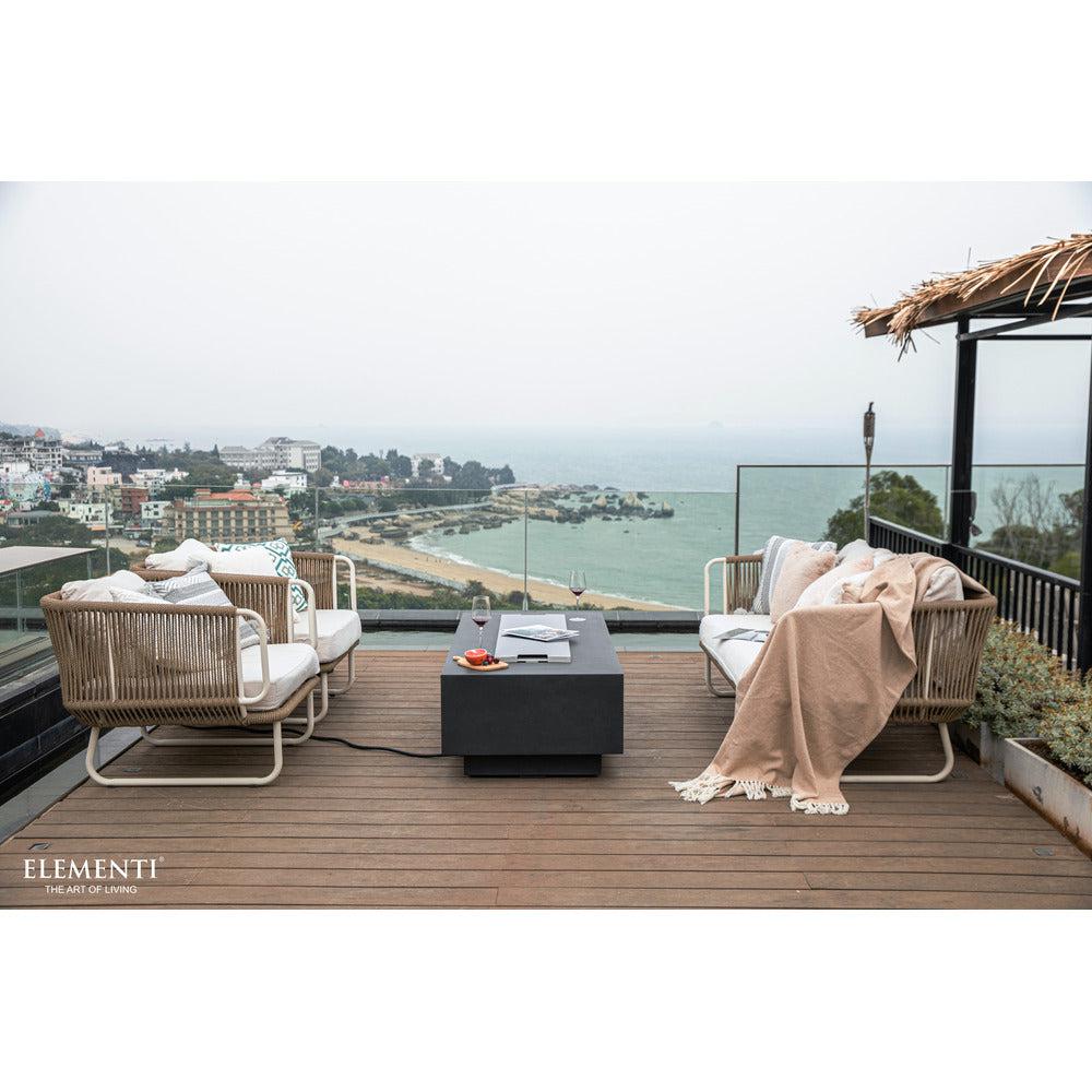 Elementi Granville 27" Rectangle Dark Gray Concrete Liquid Propane Fire Table