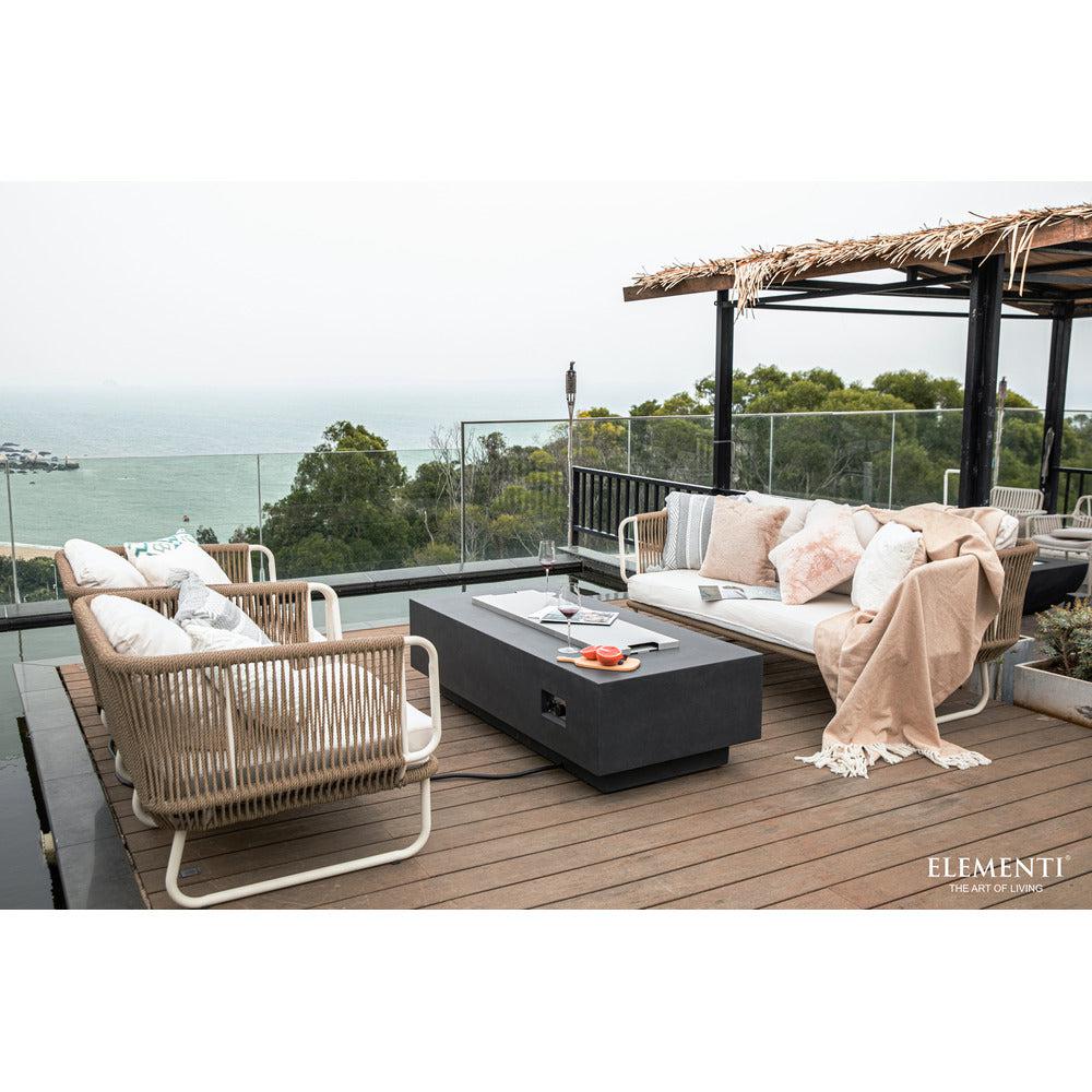 Elementi Granville 27" Rectangle Dark Gray Concrete Liquid Propane Fire Table