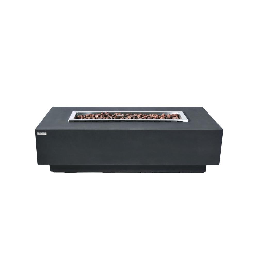 Elementi Granville 27" Rectangle Dark Gray Concrete Liquid Propane Fire Table