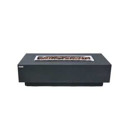 Elementi Granville 27" Rectangle Dark Gray Concrete Liquid Propane Fire Table