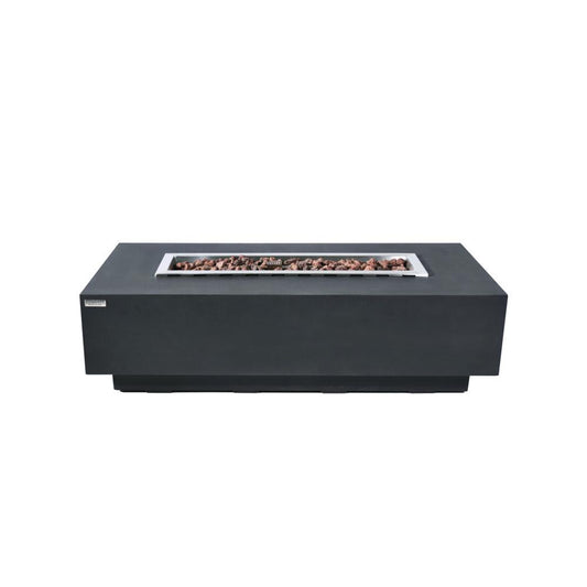 Elementi Granville 27" Rectangle Dark Gray Concrete Liquid Propane Fire Table