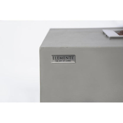 Elementi Granville 27" Rectangle Light Gray Concrete Liquid Propane Fire Table