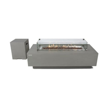 Elementi Granville 27" Rectangle Light Gray Concrete Liquid Propane Fire Table