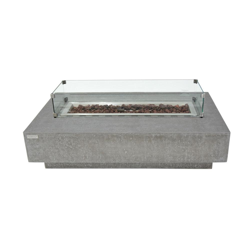 Elementi Hampton 32" Rectangle Light Gray Concrete Liquid Propane Fire Table