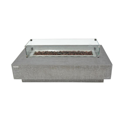 Elementi Hampton 32" Rectangle Light Gray Concrete Liquid Propane Fire Table
