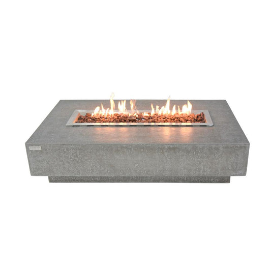 Elementi Hampton 32" Rectangle Light Gray Concrete Liquid Propane Fire Table