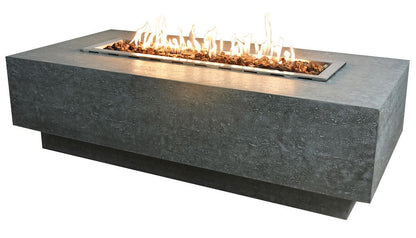 Elementi Kingsale 28" Rectangle Light Gray Concrete Liquid Propane Fire Table