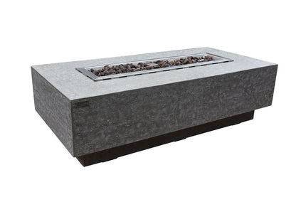 Elementi Kingsale 28" Rectangle Light Gray Concrete Natural Gas Fire Table