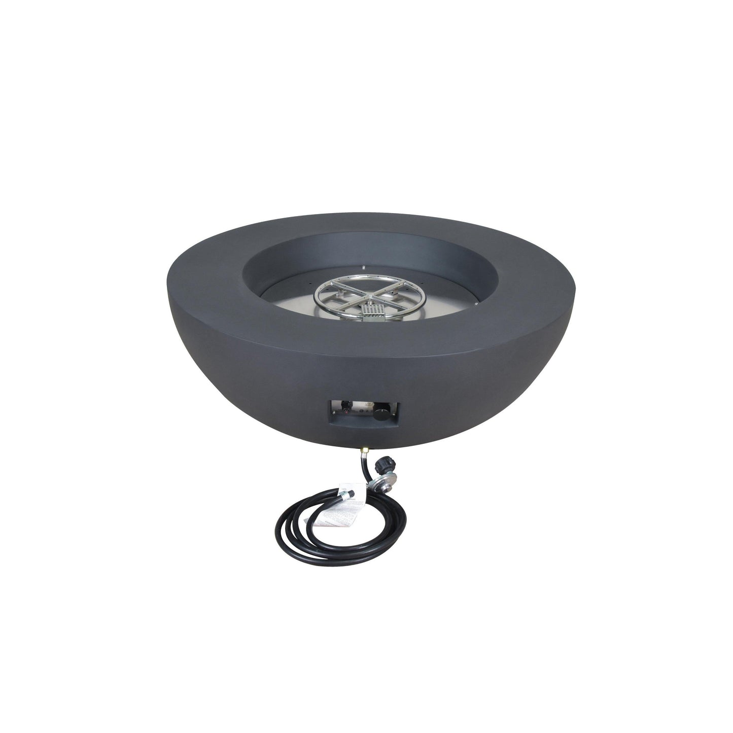Elementi Lunar Bowl 42" Round Dark Gray Concrete Natural Gas Fire Table