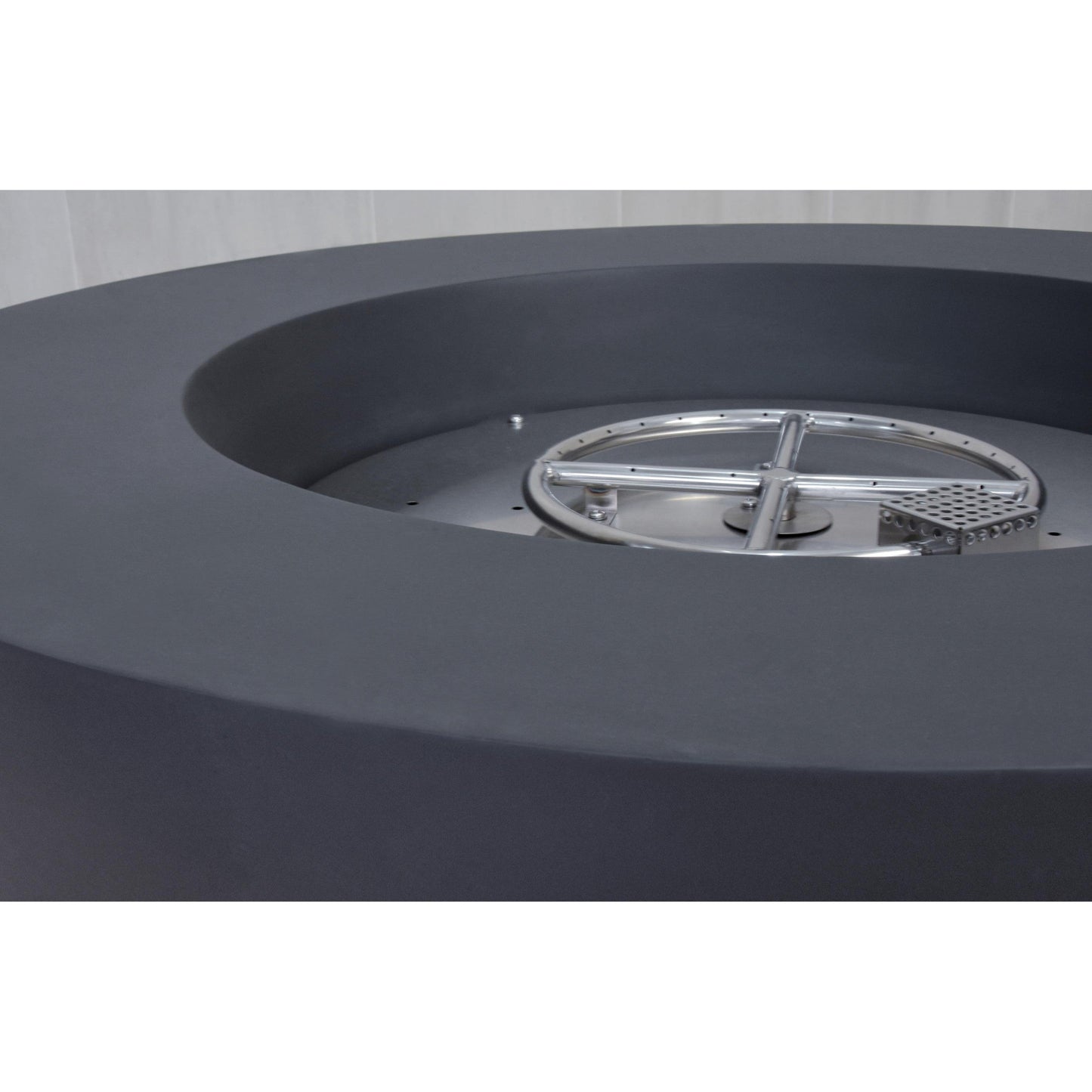 Elementi Lunar Bowl 42" Round Dark Gray Concrete Natural Gas Fire Table