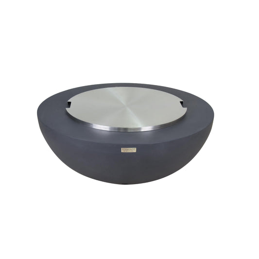 Elementi Lunar Bowl 42" Round Dark Gray Concrete Natural Gas Fire Table