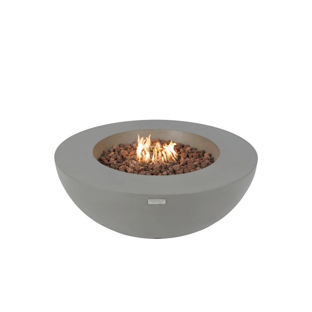 Elementi Lunar Bowl 42" Round Light Gray Concrete Natural Gas Fire Table