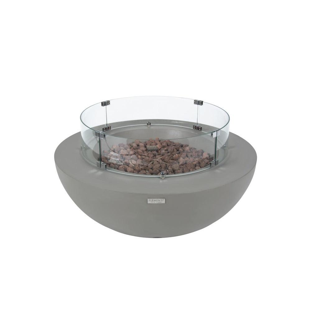 Elementi Lunar Bowl 42" Round Light Gray Concrete Natural Gas Fire Table
